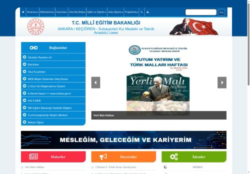 Subayevleri Kız Mesleki ve Teknik Anadolu Lisesi - ANKARA / KEÇİÖREN