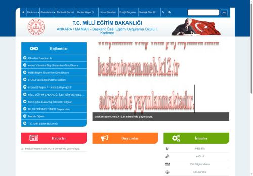 Başkent Özel Eğitim Uygulama Okulu I. Kademe - ANKARA / MAMAK