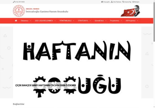 İmirzalıoğlu Ganime Hanım Anaokulu - ANKARA / MAMAK