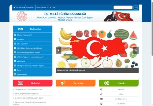 Mamak Özkent Akbilek Özel Eğitim Meslek Okulu - ANKARA / MAMAK