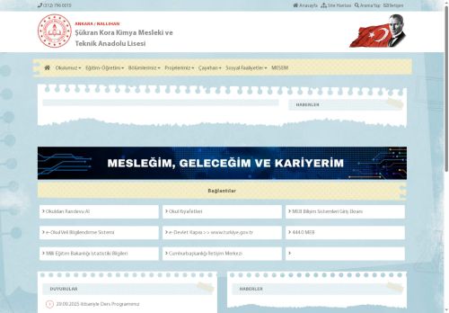 Şükran Kora Kimya Mesleki ve Teknik Anadolu Lisesi - ANKARA / NALLIHAN