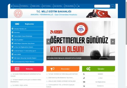 Gazi Üniversitesi Anaokulu - ANKARA / YENİMAHALLE