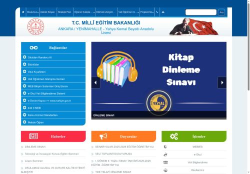 Yahya Kemal Beyatlı Anadolu Lisesi - ANKARA / YENİMAHALLE