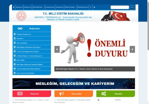 Yenimahalle Zeynep-Salih Alp Mesleki ve Teknik Anadolu Lisesi - ANKARA / YENİMAHALLE