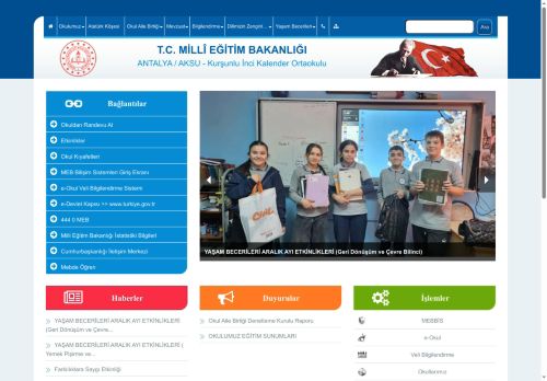 Kurşunlu İnci Kalender Ortaokulu - ANTALYA / AKSU