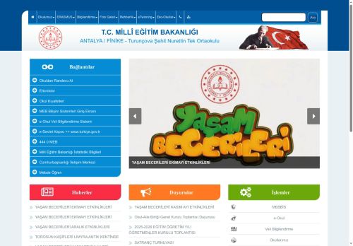 Turunçova Şehit Nurettin Tek Ortaokulu - ANTALYA / FİNİKE