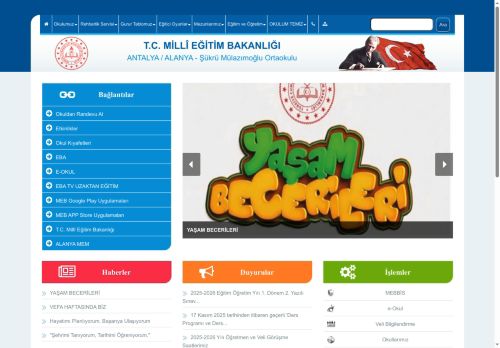 Şükrü Mülazımoğlu Ortaokulu - ANTALYA / ALANYA