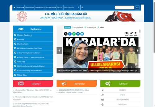 Karalar Hüseyinli İlkokulu - ANTALYA / GAZİPAŞA