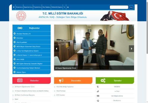 Sütleğen Yatılı Bölge Ortaokulu - ANTALYA / KAŞ