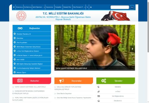 Bozova Şehit Öğretmen Metin Kaynar İlkokulu - ANTALYA / KORKUTELİ