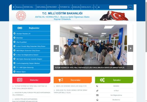 Bozova Şehit Öğretmen Metin Kaynar Ortaokulu - ANTALYA / KORKUTELİ