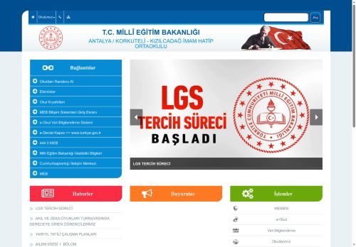 KIZILCADAĞ İMAM HATİP ORTAOKULU - ANTALYA / KORKUTELİ