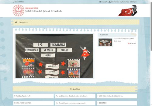 Şehit Er Cevdet Çelenk Ortaokulu - ARDAHAN / GÖLE