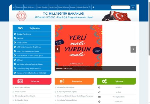 Posof Çok Programlı Anadolu Lisesi - ARDAHAN / POSOF