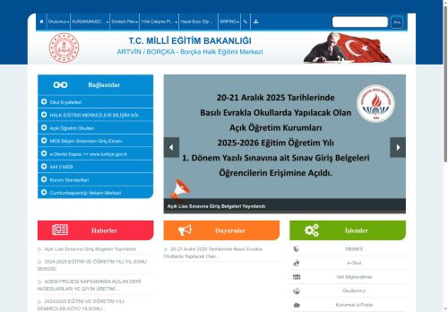 Borçka Halk Eğitimi Merkezi - ARTVİN / BORÇKA