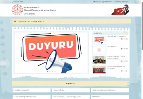 Ahmet Karatoprak İmam Hatip Ortaokulu - BALIKESİR / ALTIEYLÜL