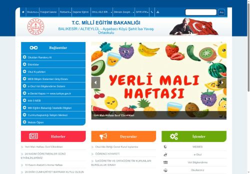 Ayşebacı Köyü Şehit İsa Yavaş Ortaokulu - BALIKESİR / ALTIEYLÜL