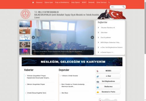 Şehit Abdullah Tayyip Olçok Mesleki ve Teknik Anadolu Lisesi - BALIKESİR / AYVALIK