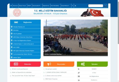 15 Eylül Ortaokulu - BALIKESİR / AYVALIK