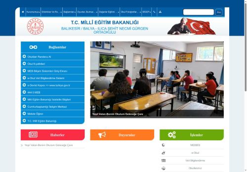 ILICA ŞEHİT NECMİ GÜRGEN ORTAOKULU - BALIKESİR / BALYA