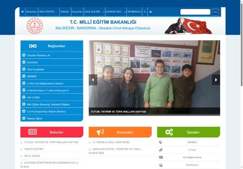 Aksakal Umut Akkaya Ortaokulu - BALIKESİR / BANDIRMA