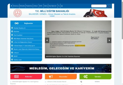 Gönen Mesleki ve Teknik Anadolu Lisesi - BALIKESİR / GÖNEN