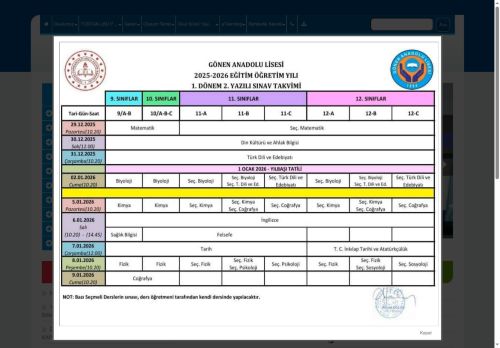Gönen Anadolu Lisesi - BALIKESİR / GÖNEN
