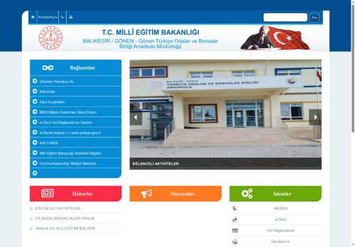 Gönen Türkiye Odalar ve Borsalar Birliği Anaokulu Müdürlüğü - BALIKESİR / GÖNEN