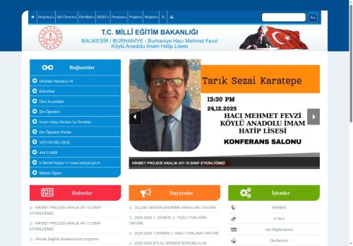 Burhaniye Hacı Mehmet Fevzi Köylü Anadolu İmam Hatip Lisesi - BALIKESİR / BURHANİYE