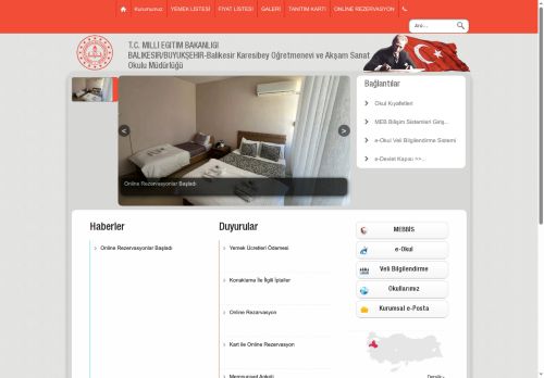 Balikesir Karesibey Öğretmenevi ve Akşam Sanat Okulu Müdürlüğü - BALIKESİR / BÜYÜKŞEHİR