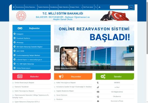 Balikesir Öğretmenevi ve Akşam Sanat Okulu - BALIKESİR / BÜYÜKŞEHİR