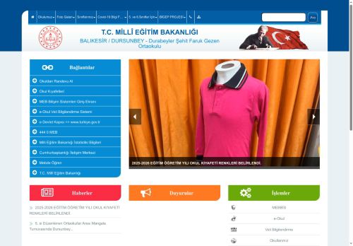 Durabeyler Şehit Faruk Gezen Ortaokulu - BALIKESİR / DURSUNBEY