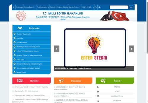 Abidin Pak-Pakmaya Anadolu Lisesi - BALIKESİR / EDREMİT