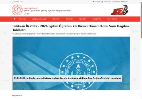 Şehit Öğretmen Şenay Aybüke Yalçın Anadolu Lisesi - BALIKESİR / EDREMİT