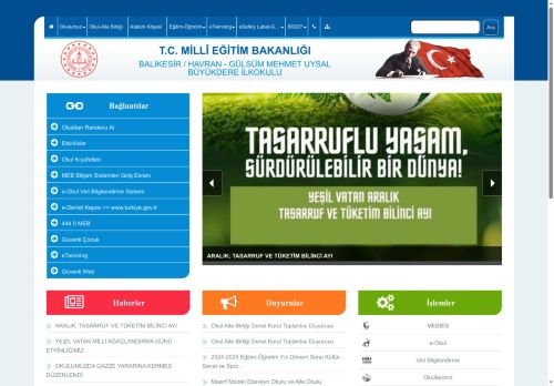 GÜLSÜM MEHMET UYSAL BÜYÜKDERE İLKOKULU - BALIKESİR / HAVRAN