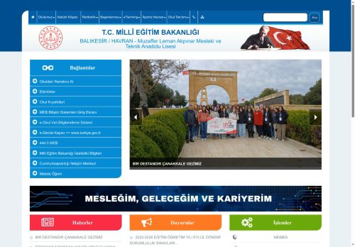 Muzaffer Leman Akpınar Mesleki ve Teknik Anadolu Lisesi - BALIKESİR / HAVRAN