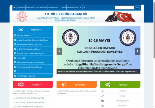 Gazi Mehmet Azman Çavuş Özel Eğitim Meslek Okulu - BALIKESİR / İVRİNDİ