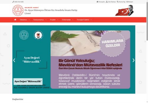 Dr. Ayşe Hümeyra Ökten Kız Anadolu İmam Hatip Lisesi - BALIKESİR / KARESİ