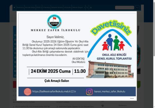 Merkez Zafer İlkokulu - BALIKESİR / KARESİ