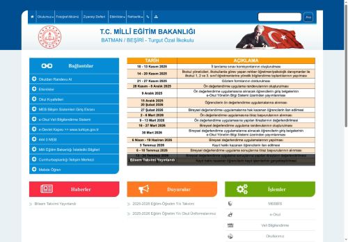 Turgut Özal İlkokulu - BATMAN / BEŞİRİ