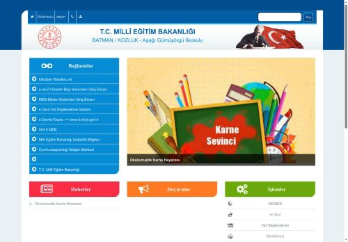 Aşağı Gümüşörgü İlkokulu - BATMAN / KOZLUK