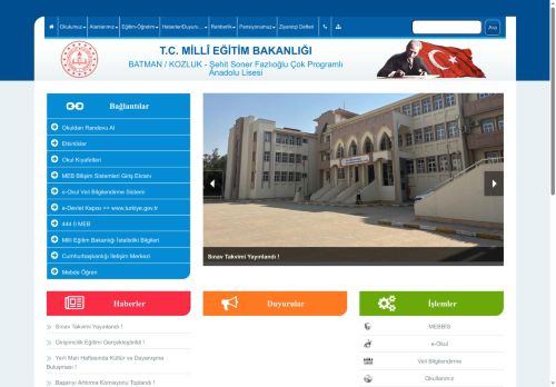 Şehit Soner Fazlıoğlu Çok Programlı Anadolu Lisesi - BATMAN / KOZLUK