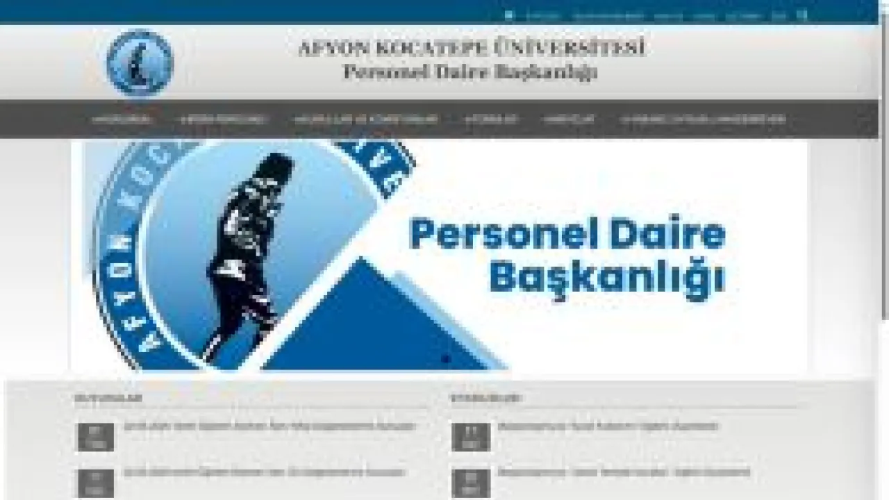Personel Daire Başkanlığı | AKÜ