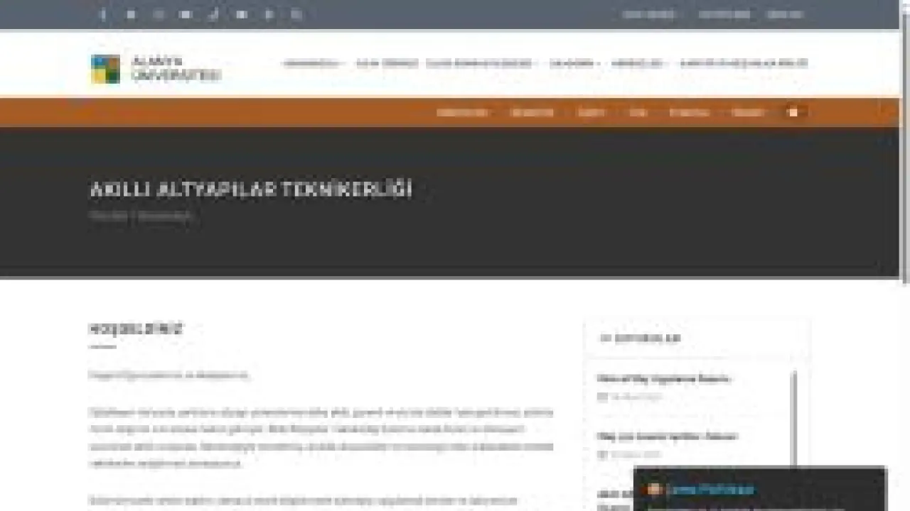 Akıllı Altyapılar Teknikerliği