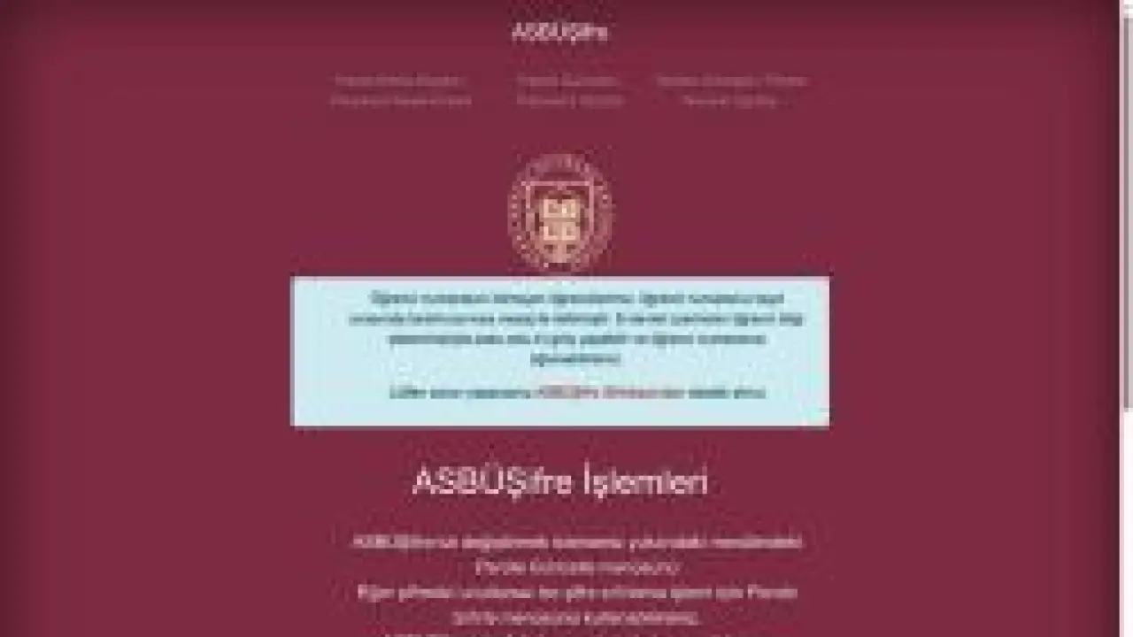 ASBÜŞifre