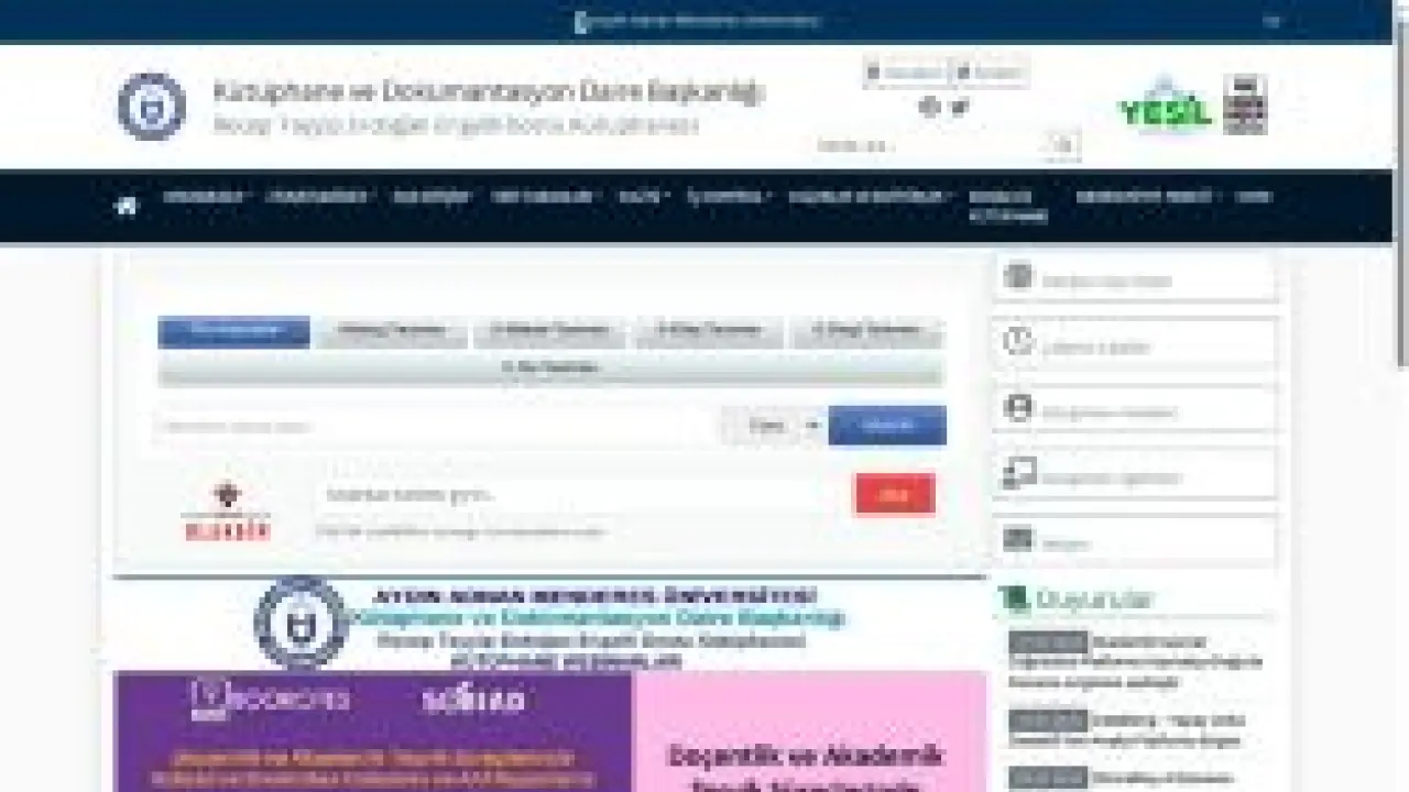 Aydın Adnan Menderes Üniversitesi - Kütüphane ve Dokümantasyon Daire Başkanlığı  Recep Tayyip Erdoğan Engelli Dostu Kütüphanesi