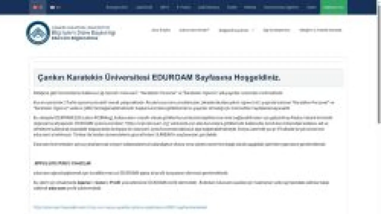 Çankırı Karatekin Üniversitesi - Eduroam Bilgilendirme