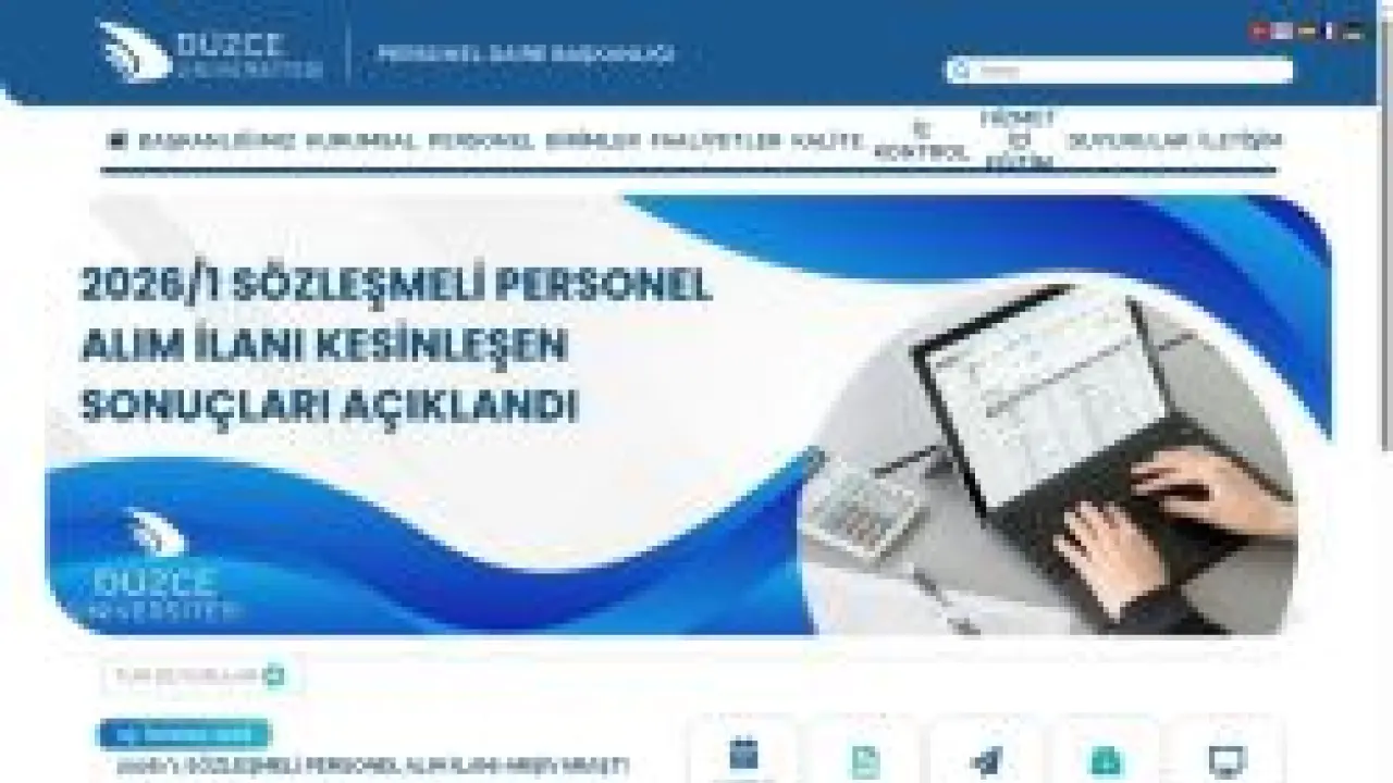 Düzce Üniversitesi | Personel Daire Başkanlığı | Anasayfa