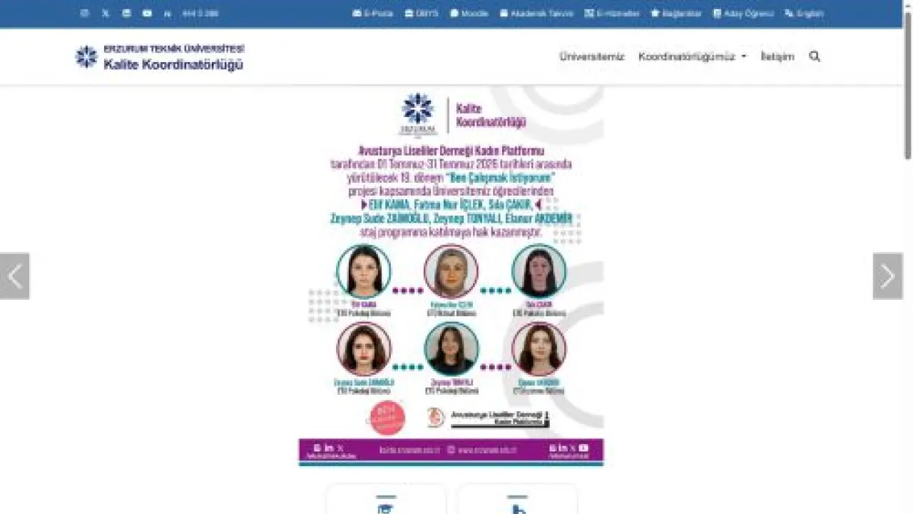 Erzurum Teknik Üniversitesi Kalite Komisyonu