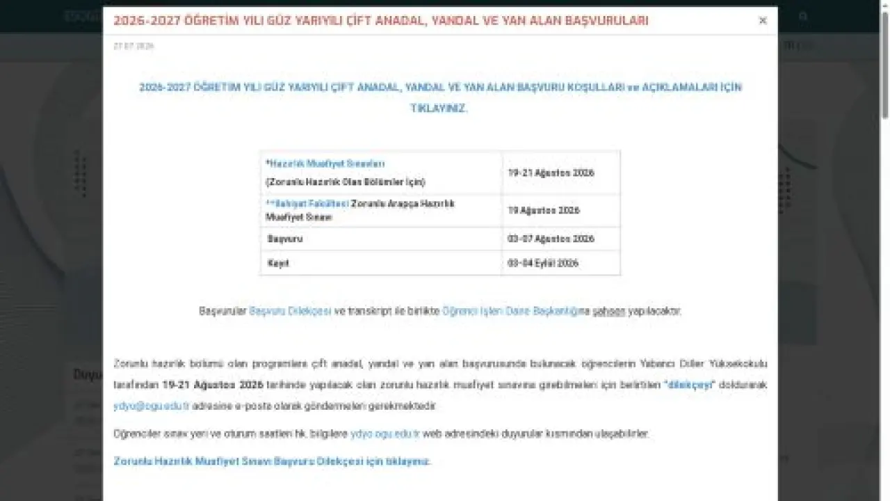ÖĞRENCİ İŞLERİ DAİRE BAŞKANLIĞI | Eskişehir Osmangazi Üniversitesi - Anasayfa